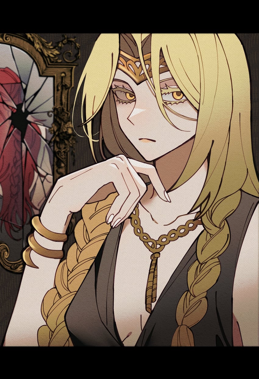 queen marika the eternal and radagon of the golden order (elden ring) drawn by darkestdied