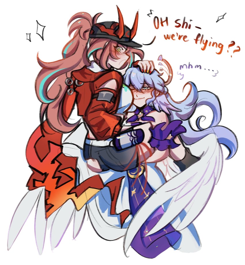 robin and rappa (honkai and 1 more) drawn by ziranotzireael