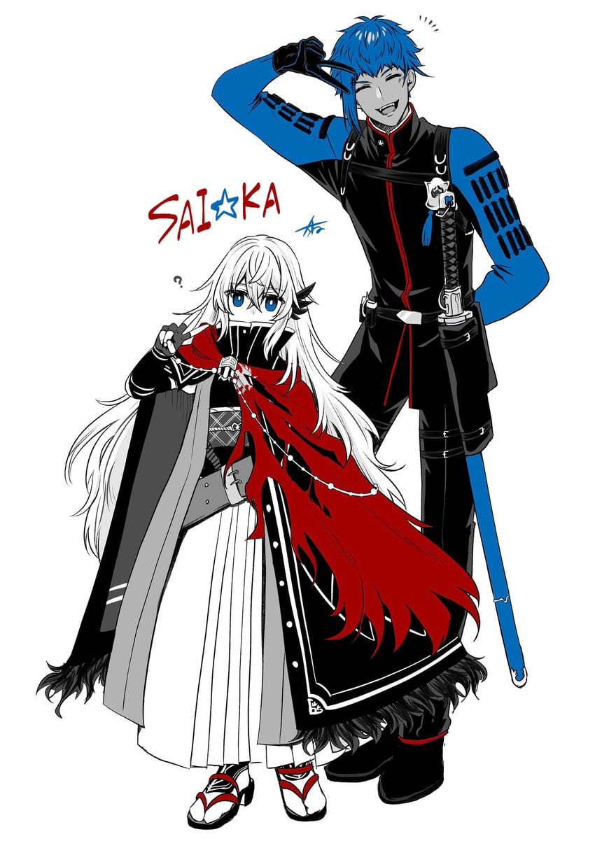 saika magoichi and hacchou nenbutsu (fate and 2 more) drawn by yamator10t