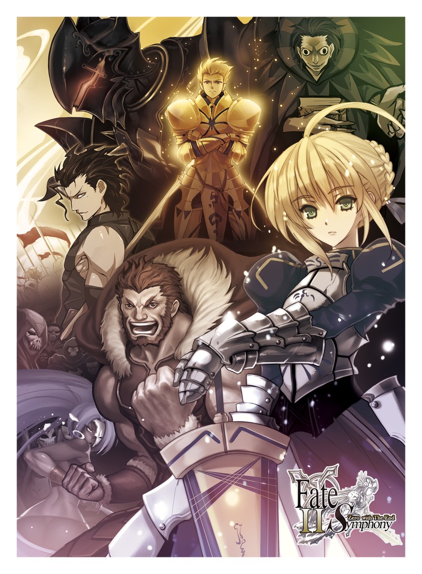 artoria pendragon, saber, gilgamesh, iskandar, diarmuid ua duibhne, and 5 more (fate and 1 more) drawn by hunter556