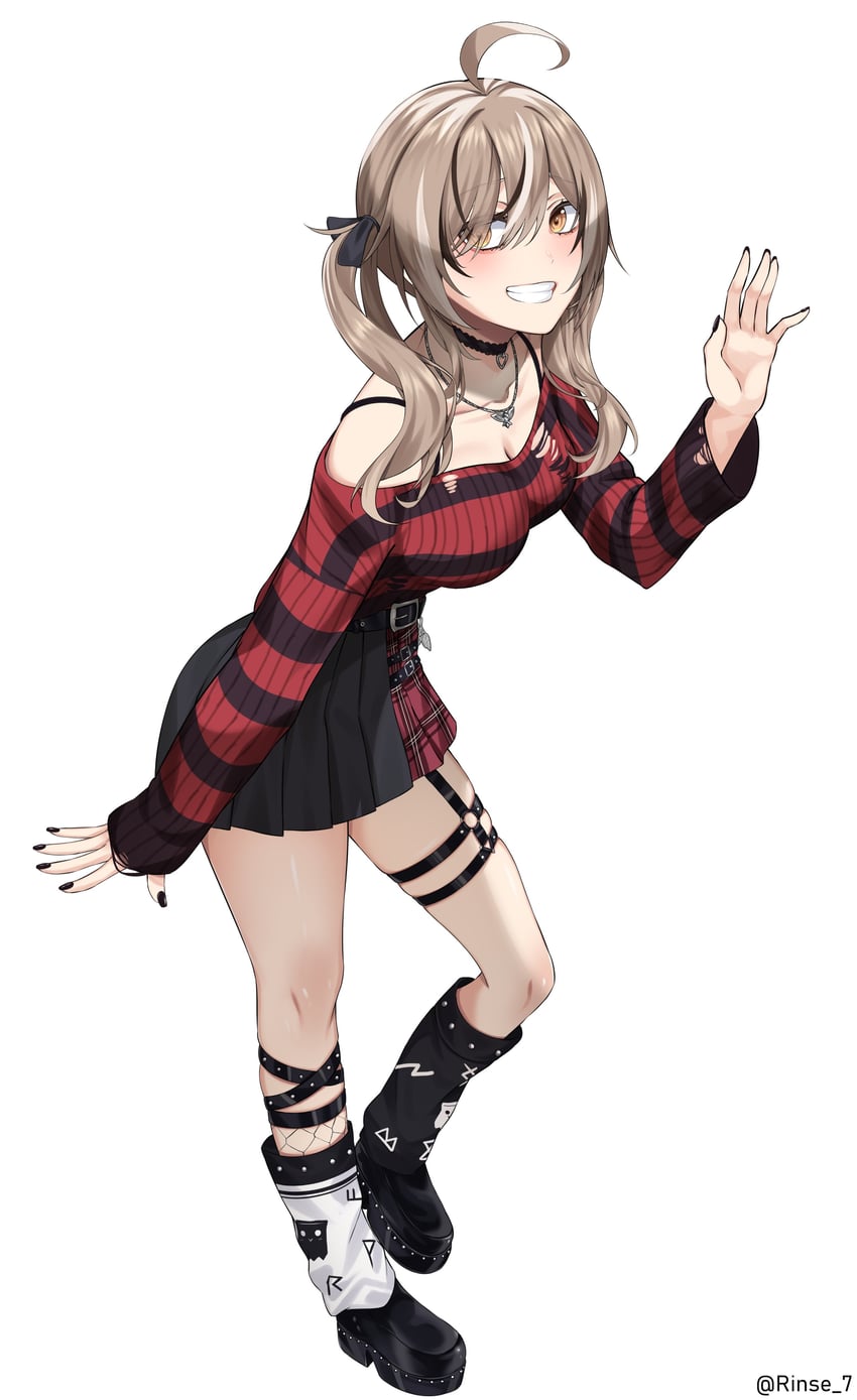 nanashi mumei (hololive and 1 more) drawn by rinse_7