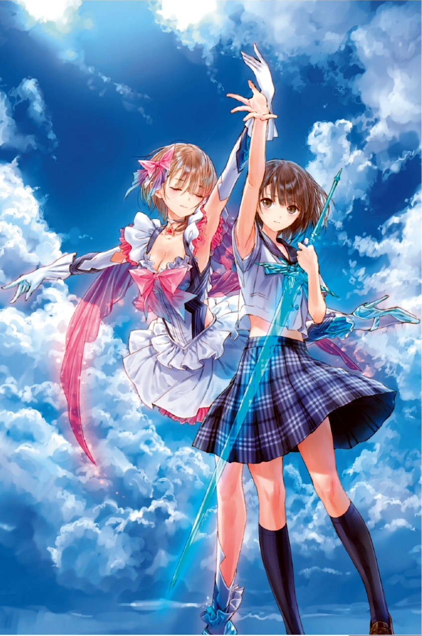 shirai hinako (blue reflection and 1 more) drawn by kishida_mel