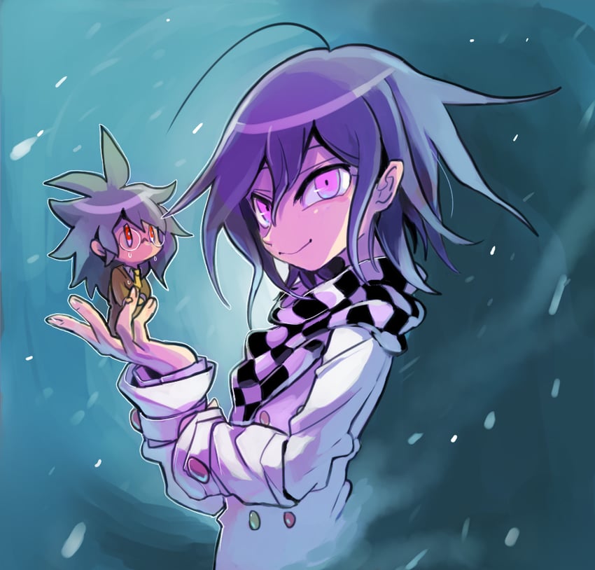 oma kokichi and gokuhara gonta (danganronpa and 1 more) drawn by kumakoro_(tetsupag)