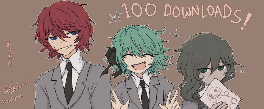 harriet lily, emma hawkins, and mason camdenburg (turtle head) drawn by gomiisan