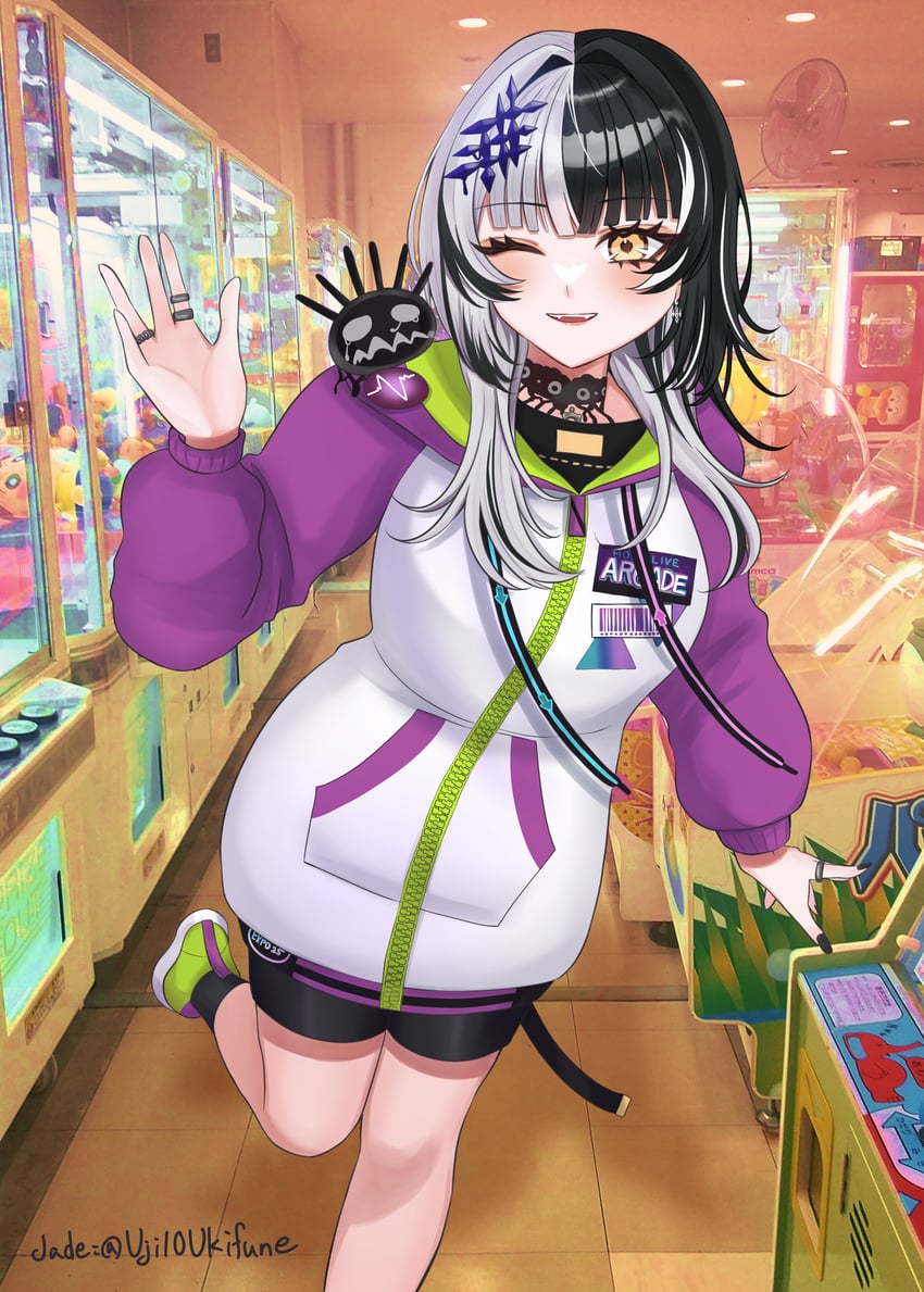 shiori novella and yorick (hololive and 2 more) drawn by uji10ukifune