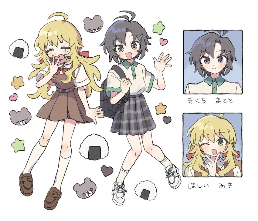 hoshii miki and kikuchi makoto (idolmaster) drawn by pnt_0202