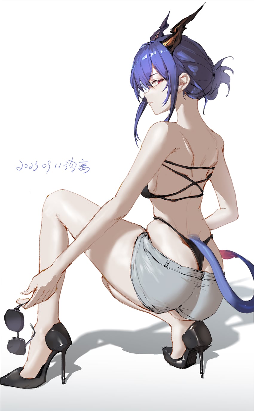 ch'en and female tourist c (arknights) drawn by lingear