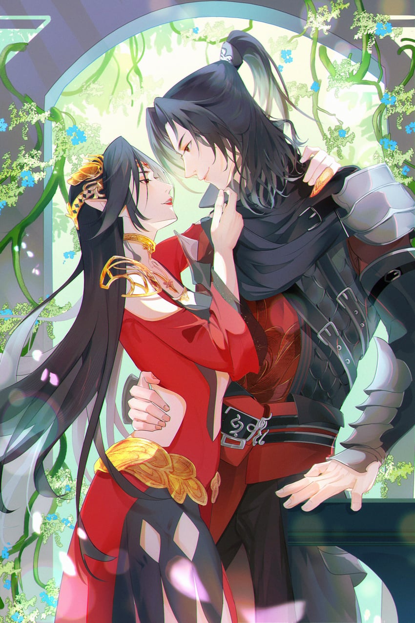 cai lin and xiao yan (doupo cangqiong) drawn by lao_diao_de_maoer
