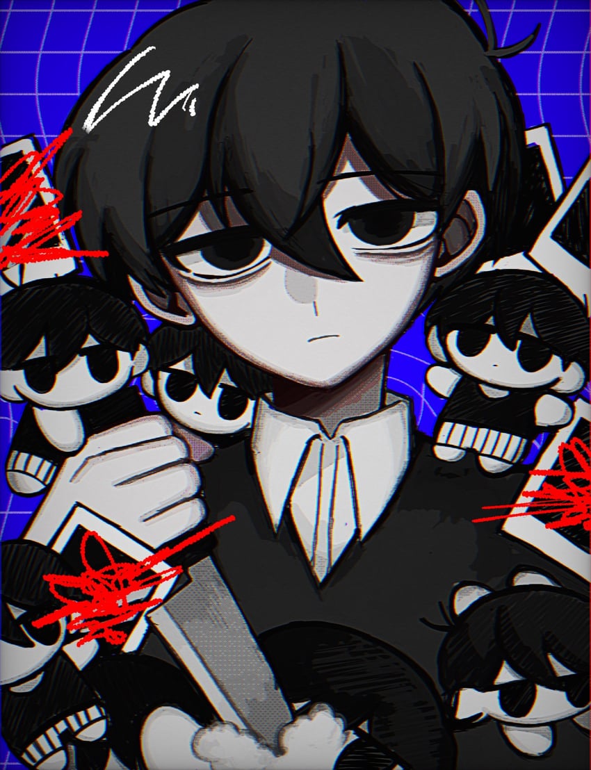 sunny and omori (omori) drawn by u_donburi