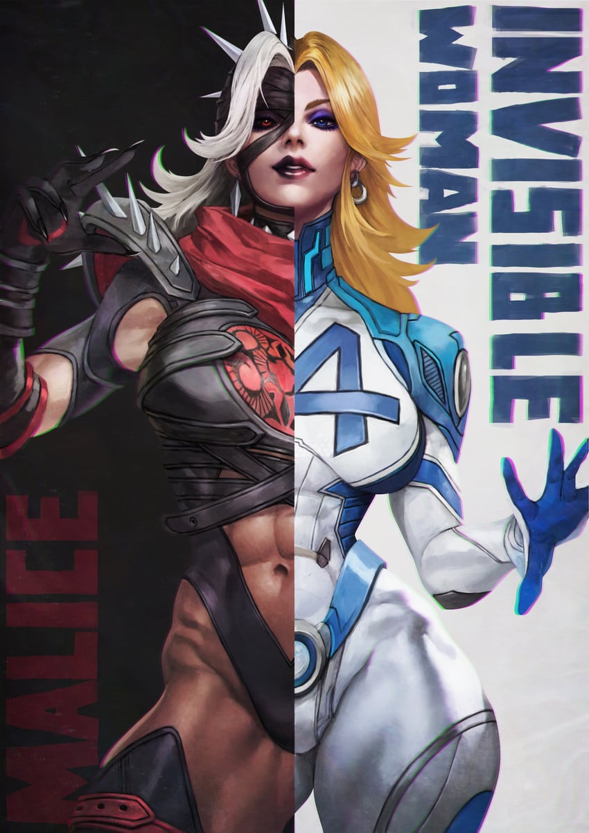 sue storm and malice (marvel and 2 more) drawn by monori_rogue