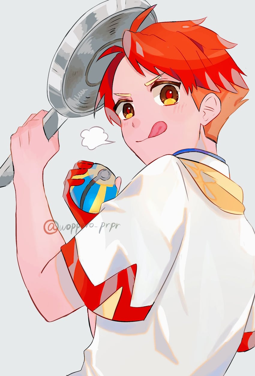 crispin (pokemon and 1 more) drawn by woppero_prpr