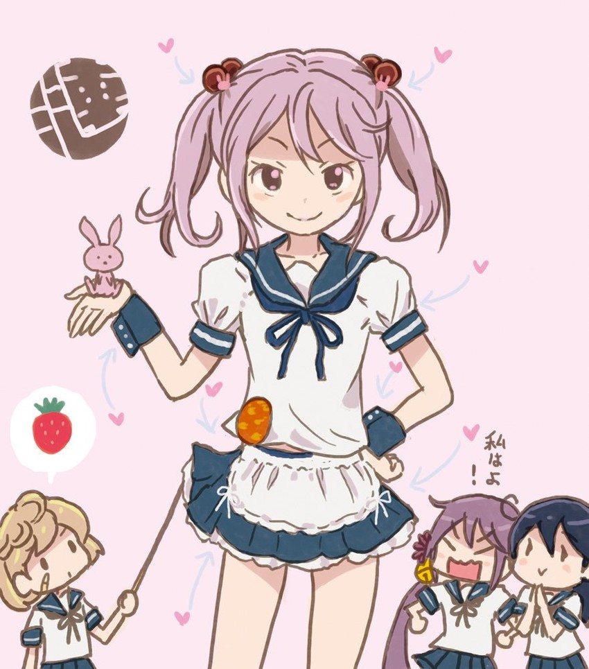 ushio, akebono, sazanami, oboro, and sazanami kai (kantai collection) drawn by saiguchi_otoufu
