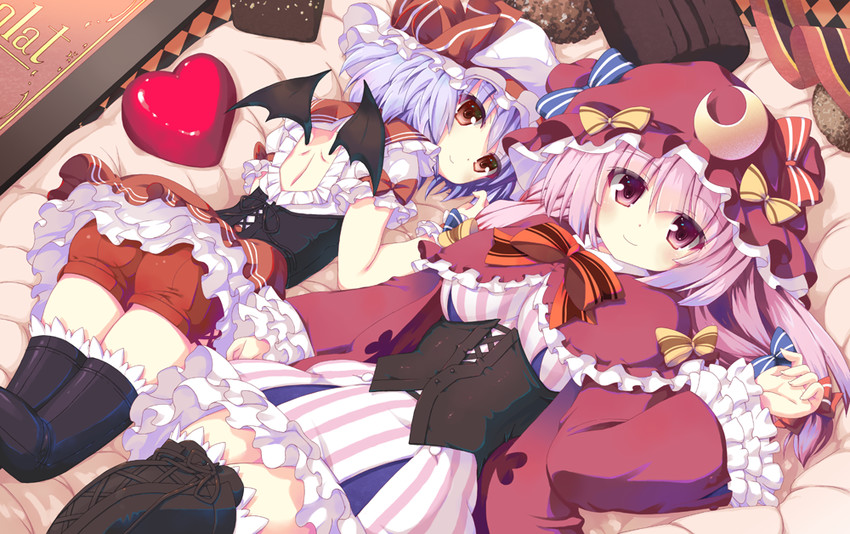 remilia scarlet and patchouli knowledge (touhou) drawn by betei