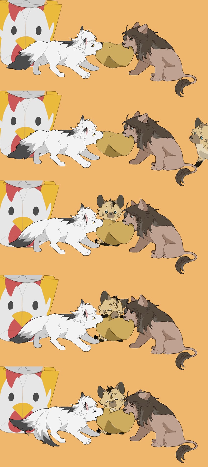 leona kingscholar, ruggie bucchi, and jack howl (twisted wonderland) drawn by raccoonlot