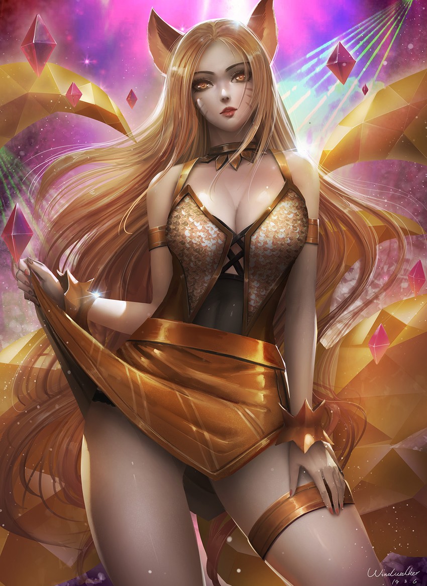 ahri, k/da ahri, and prestige k/da ahri (league of legends) drawn by turewindwalker