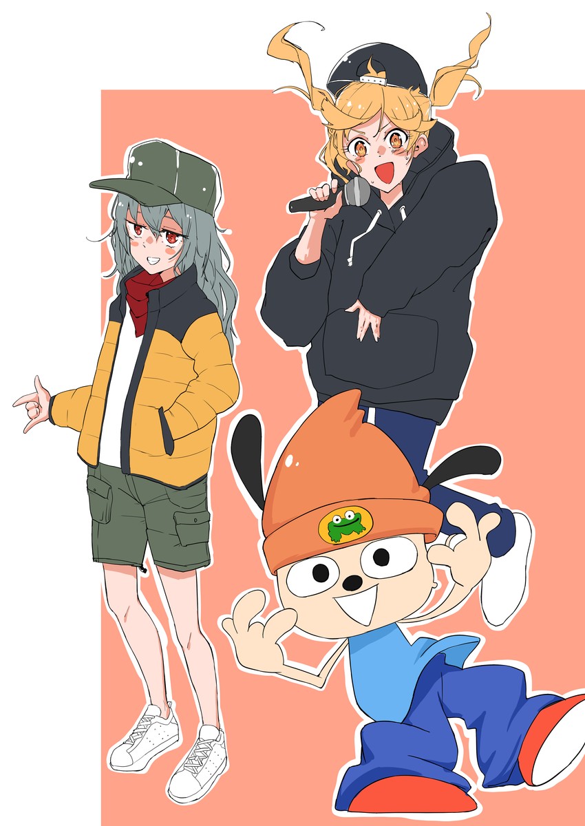ump9, g11, and parappa (girls' frontline and 1 more) drawn by yakiniku-joan.