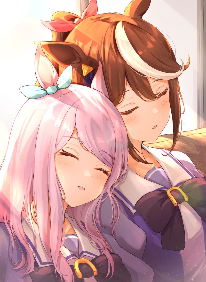 mejiro mcqueen and tokai teio (umamusume) drawn by sky_cappuccino