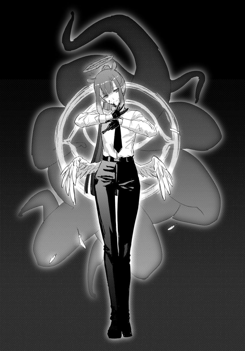 ninomae ina'nis and makima (hololive and 2 more) drawn by yohchi