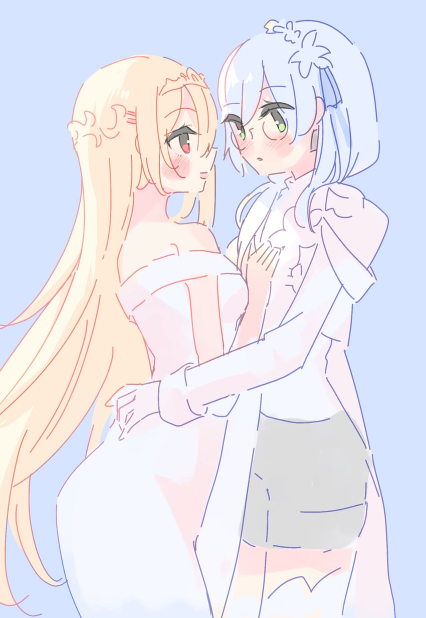 kayamori ruka and izumi yuki (heaven burns red) drawn by 10_(sei)