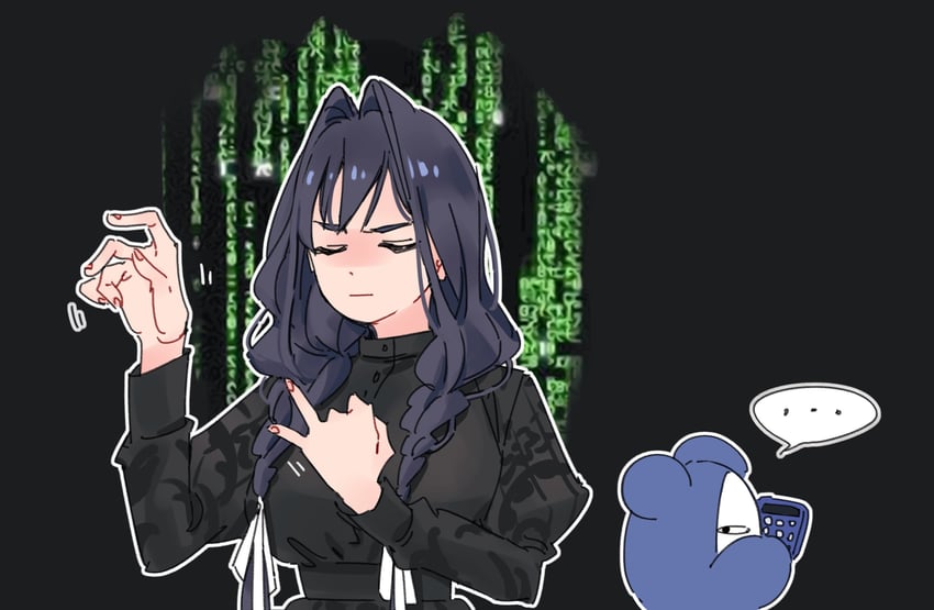 ouro kronii and kronie (hololive and 1 more) drawn by anco_(platanity)