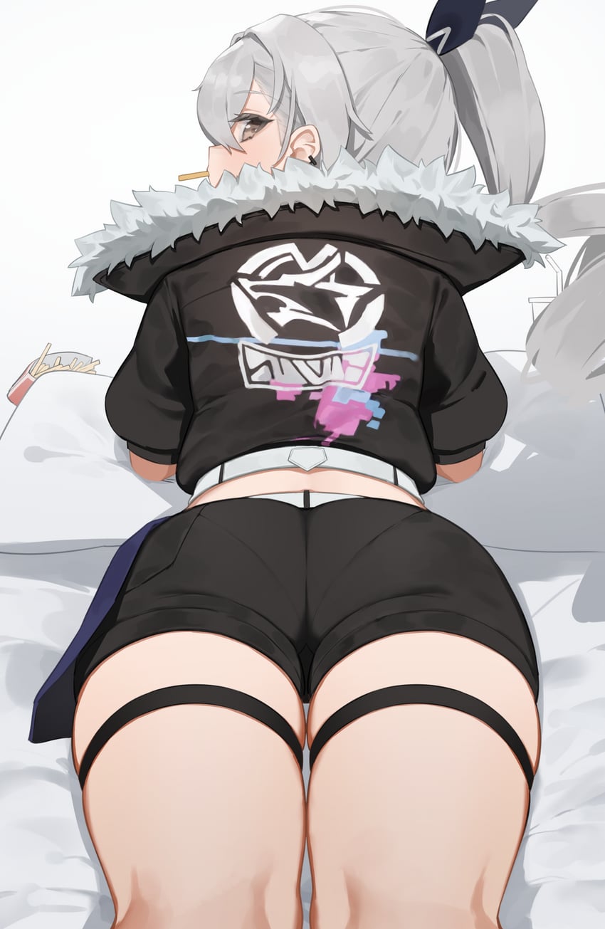 silver wolf (honkai and 1 more) drawn by flasso