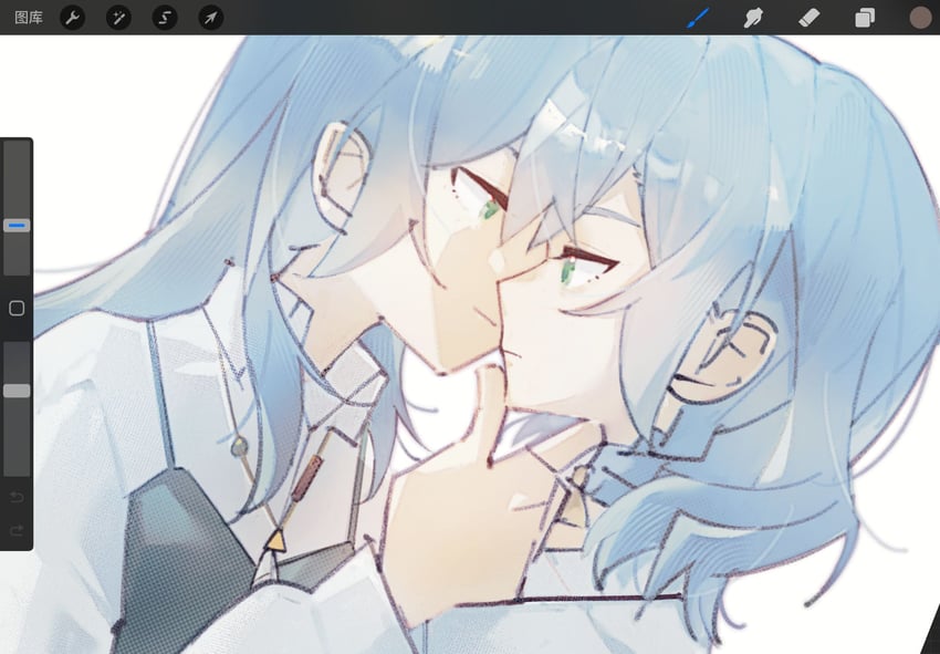 hikawa sayo and hikawa hina (bang dream!) drawn by toumeiii