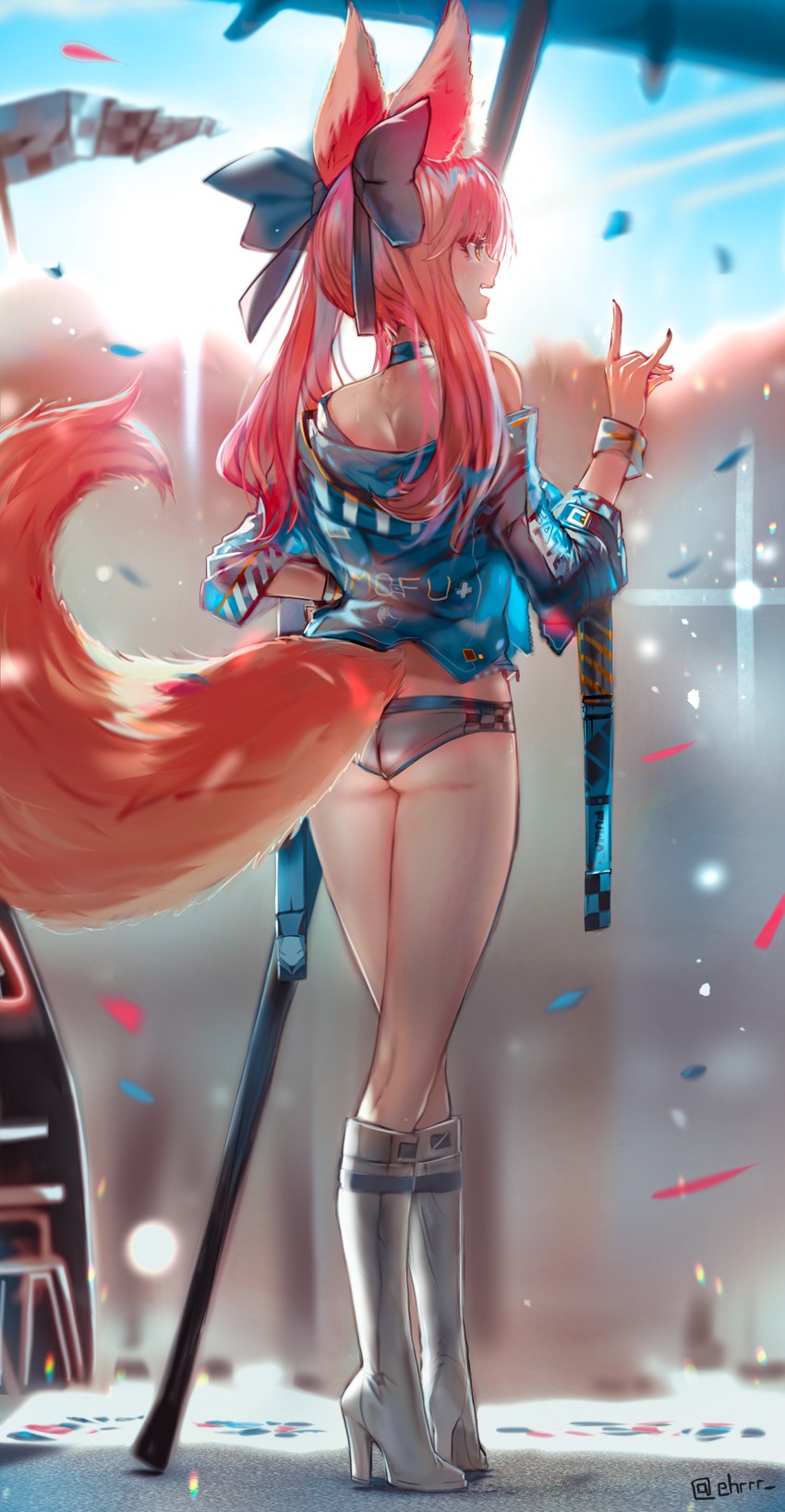 tamamo and tamamo no mae (fate and 1 more) drawn by ehrrr