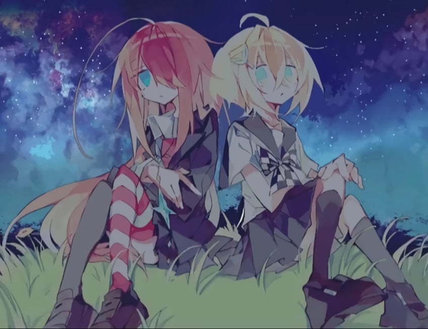 kotobuki towako and katsuragi ichika (hello hello world!) drawn by meto_(metrin)