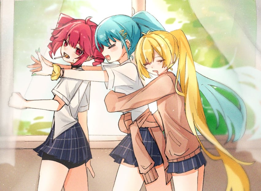 hatsune miku, kasane teto, and akita neru (vocaloid and 2 more) drawn by kano_(salt09336)