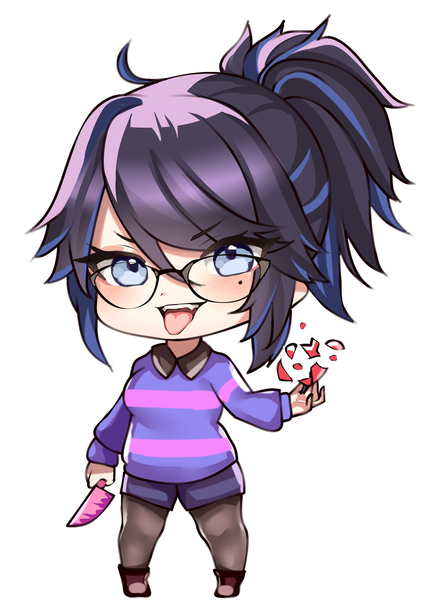 frisk and kson (indie virtual youtuber and 1 more) drawn by nyctea_snow