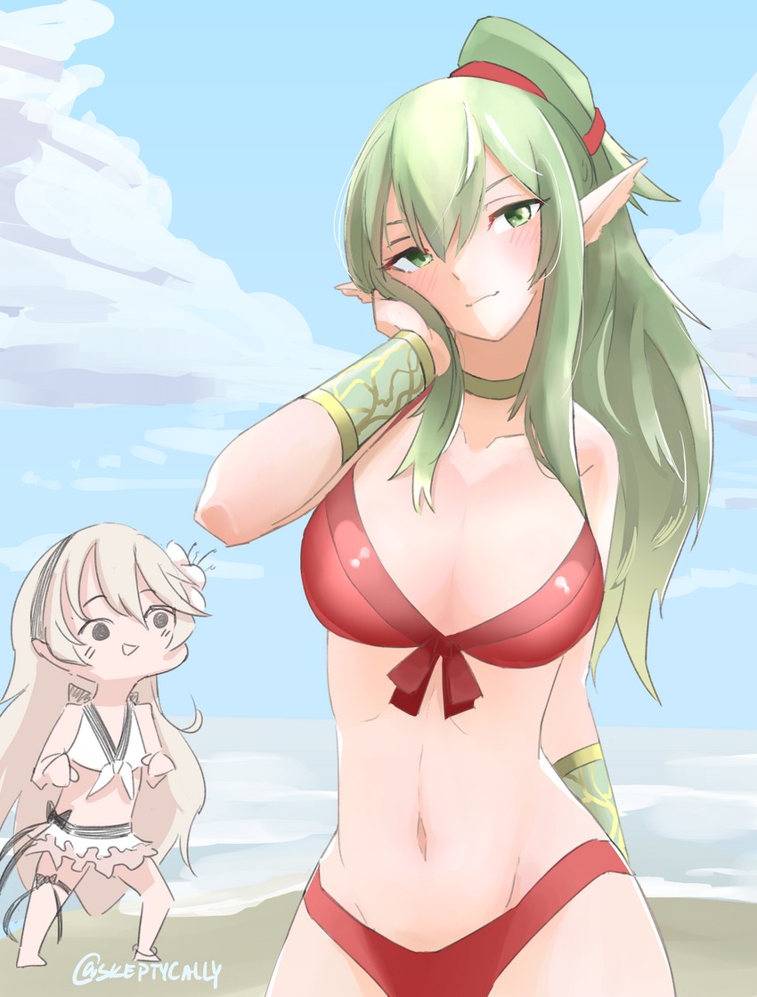 female corrin and tiki (fire emblem and 4 more) drawn by skeptycally
