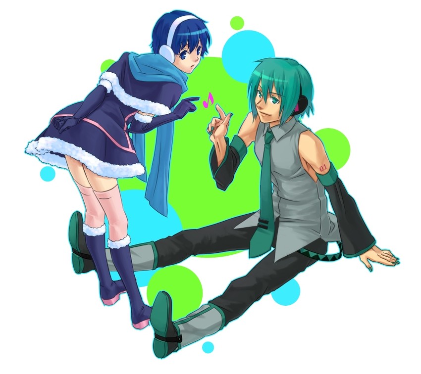 hatsune mikuo and kaiko (vocaloid) drawn by suguru_(godai_fifth)