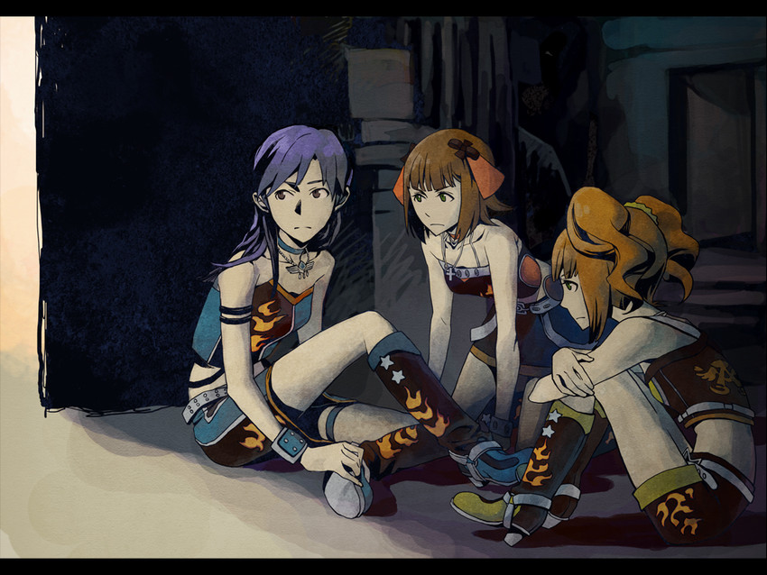 kisaragi chihaya, amami haruka, and takatsuki yayoi (idolmaster) drawn by juu_(juuzi)