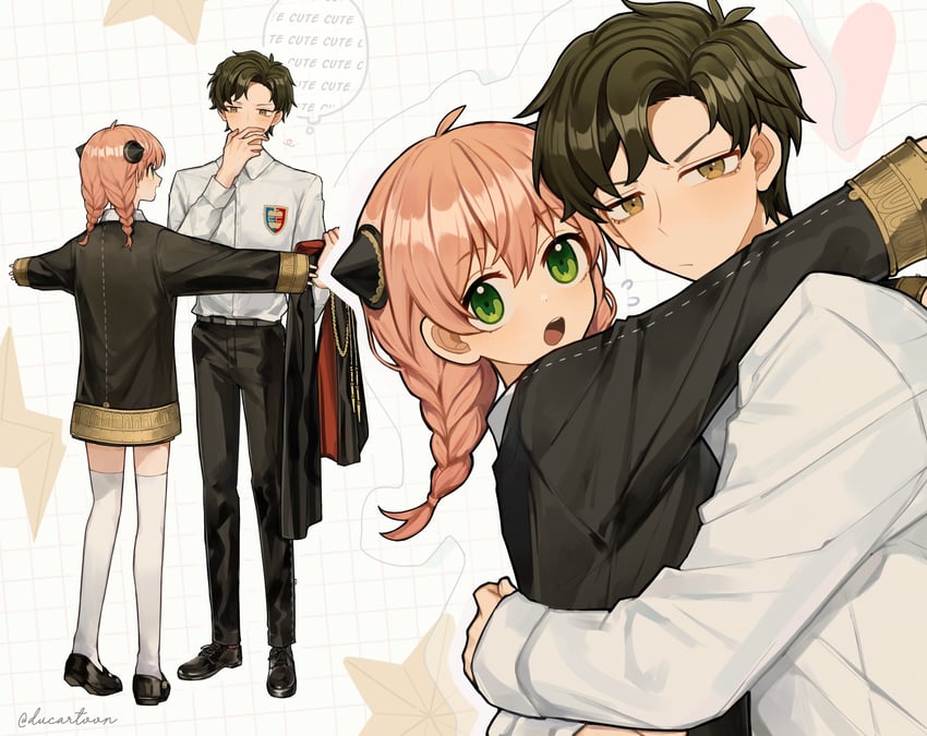 anya and damian desmond (spy x family) drawn by ducartoon