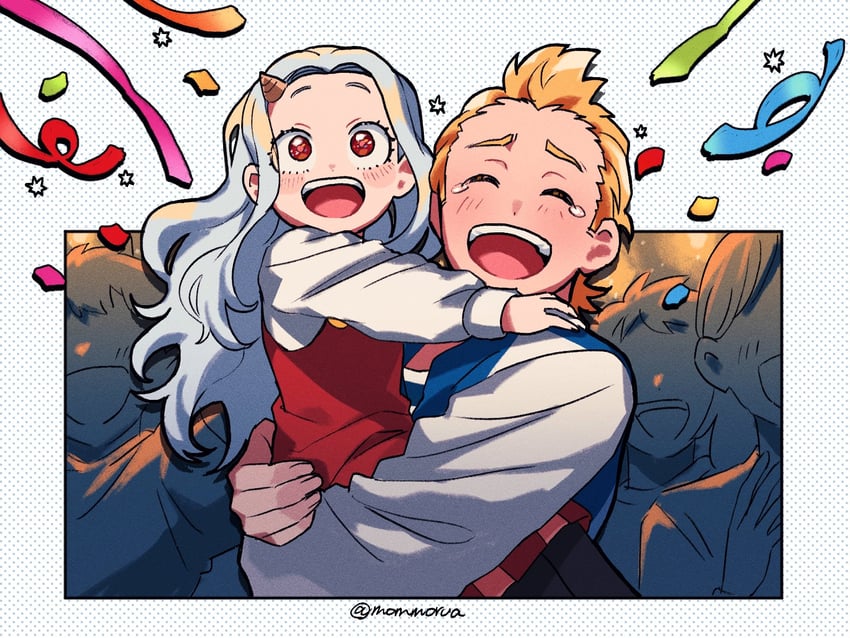 eri and togata mirio (boku no hero academia) drawn by mommorua