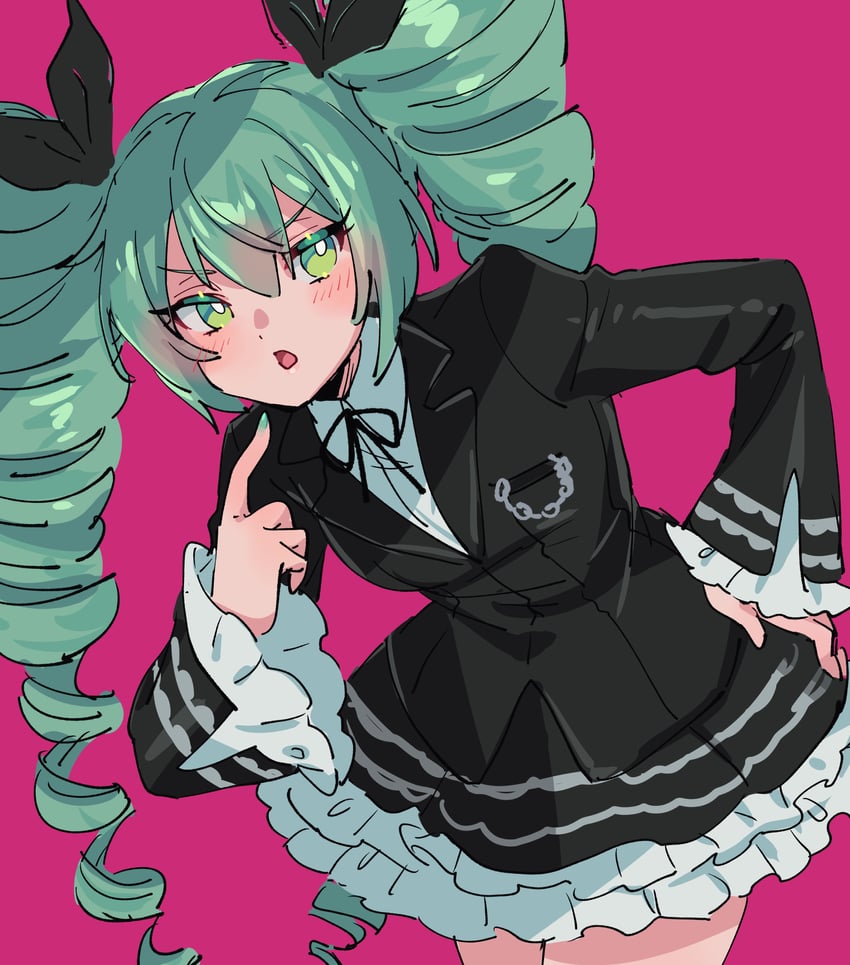 hatsune miku (vocaloid and 2 more) drawn by zuzuko