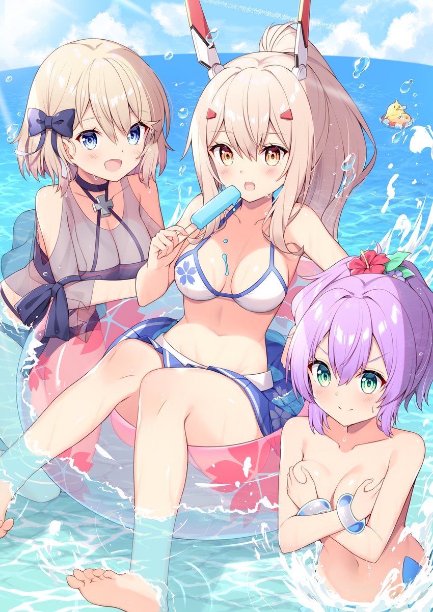 manjuu, ayanami, javelin, and z23 (azur lane) drawn by t@ke-g