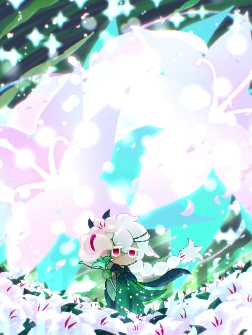 white lily cookie (cookie run and 1 more) drawn by b4c5ce