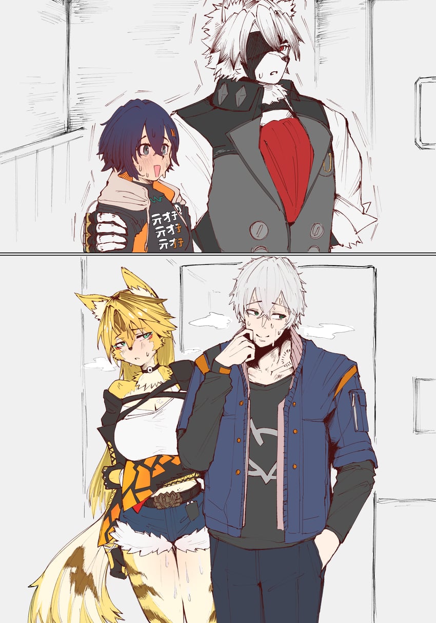belle, wise, von lycaon, and pulchra fellini (zenless zone zero) drawn by tehau_(sup_calon)