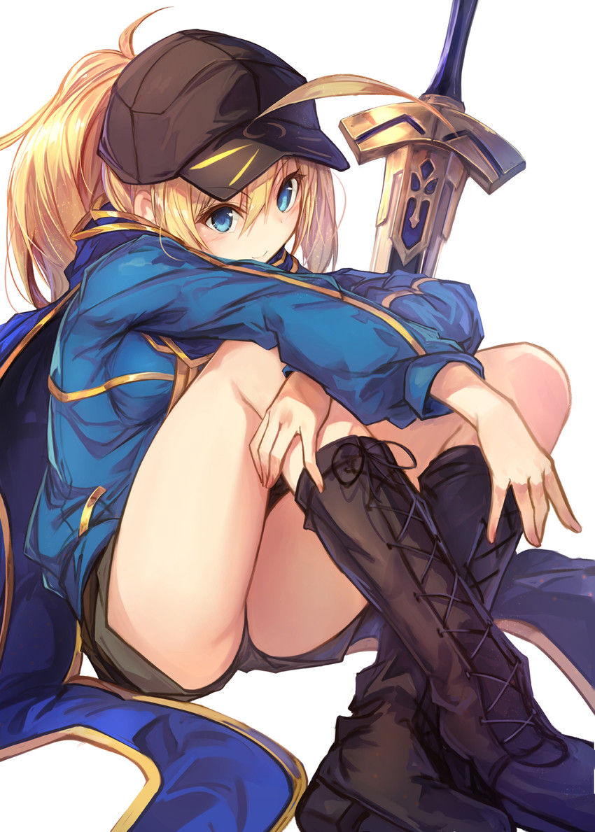 artoria pendragon and mysterious heroine x (fate and 1 more) drawn by fal_maro
