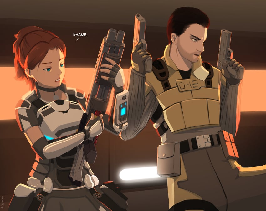 point man and dawn (f.e.a.r. and 2 more) drawn by velmusp
