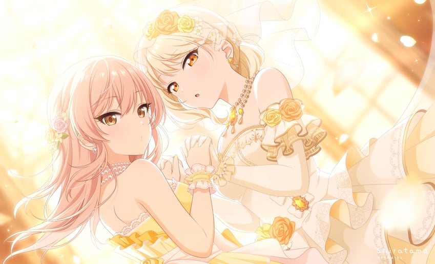 jougasaki mika and miyashita ai (idolmaster and 3 more) drawn by shiratama_(siratama_ll)