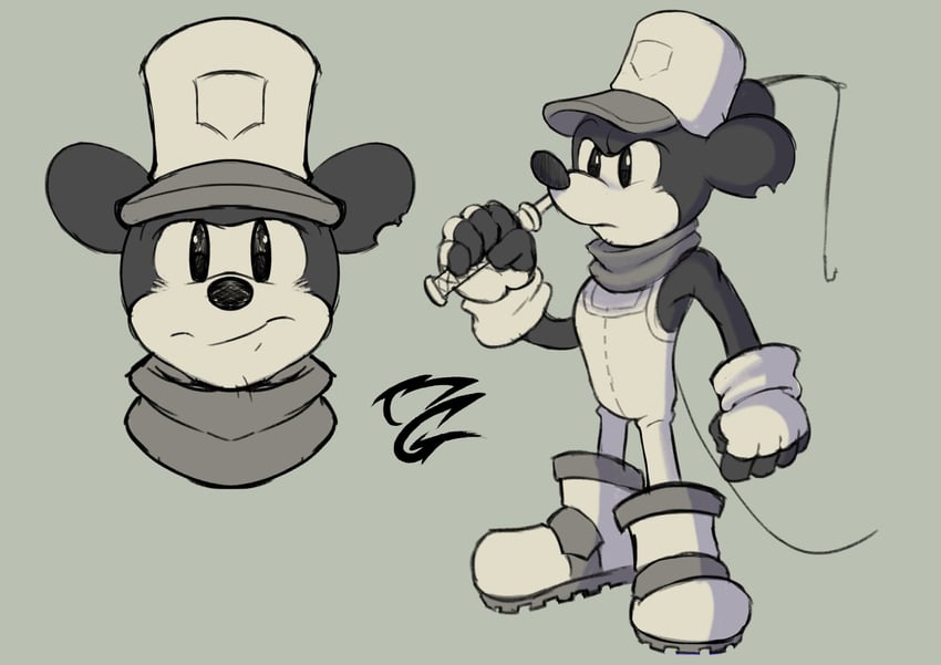 mickey mouse (mickey mouse & friends and 1 more) drawn by megadrivebrad