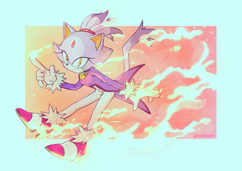 blaze the cat (sonic and 1 more) drawn by flowerqliphoth