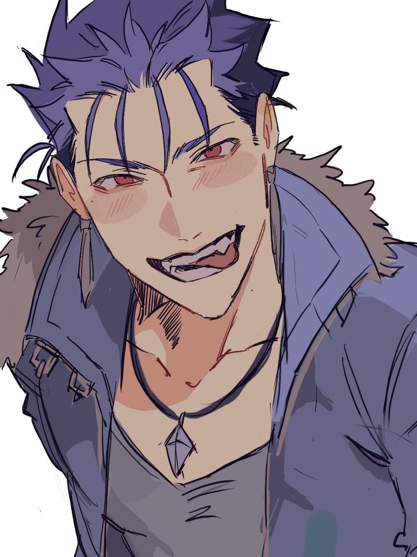 cu chulainn (fate and 1 more) drawn by jooojooo_oo