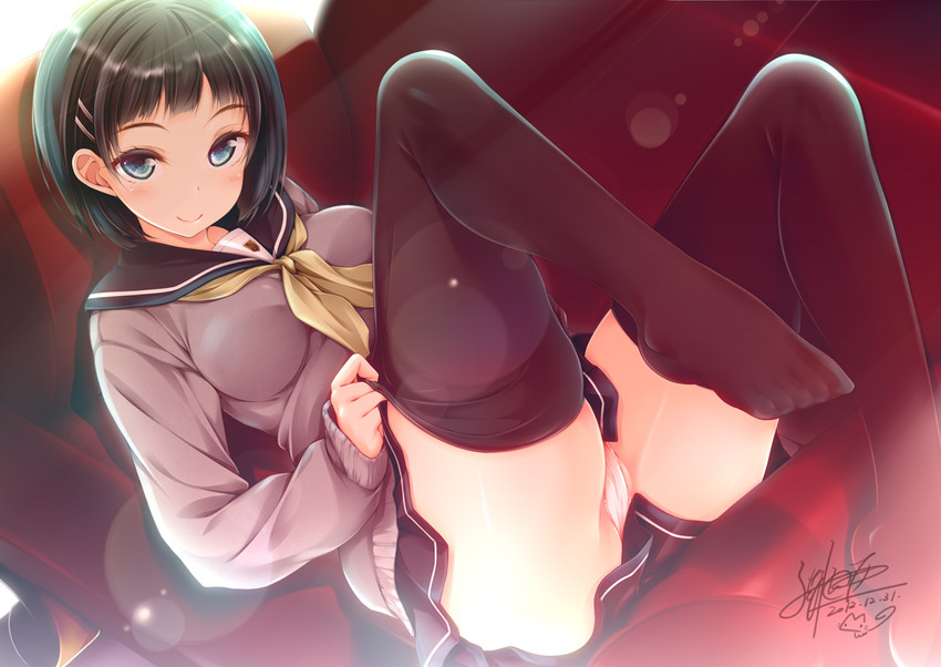 kirigaya suguha (sword art online) drawn by luna_lia