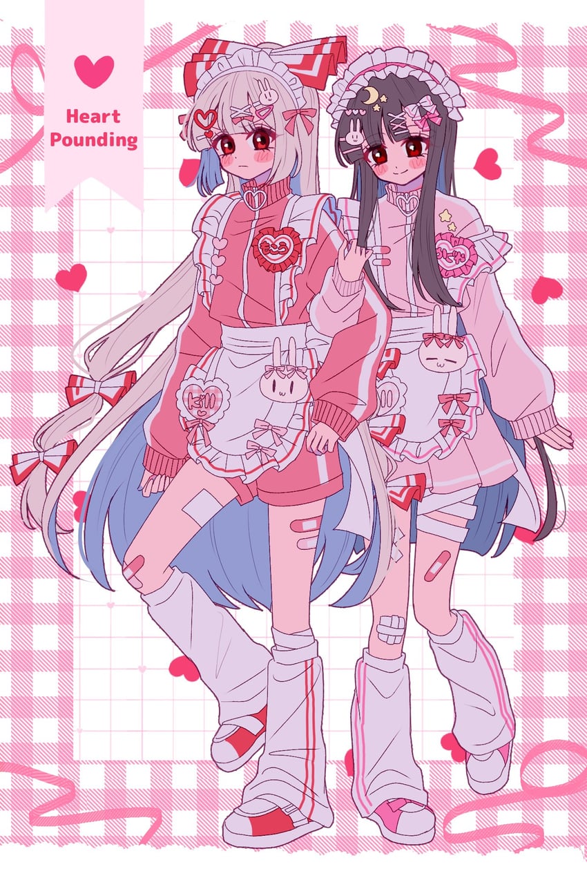 fujiwara no mokou and houraisan kaguya (touhou) drawn by ta_mi_01000