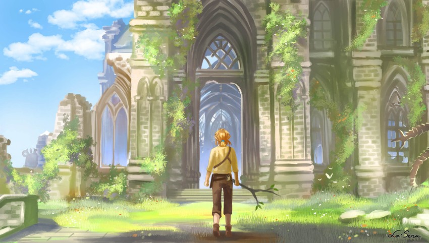 link (the legend of zelda and 1 more) drawn by la-sera