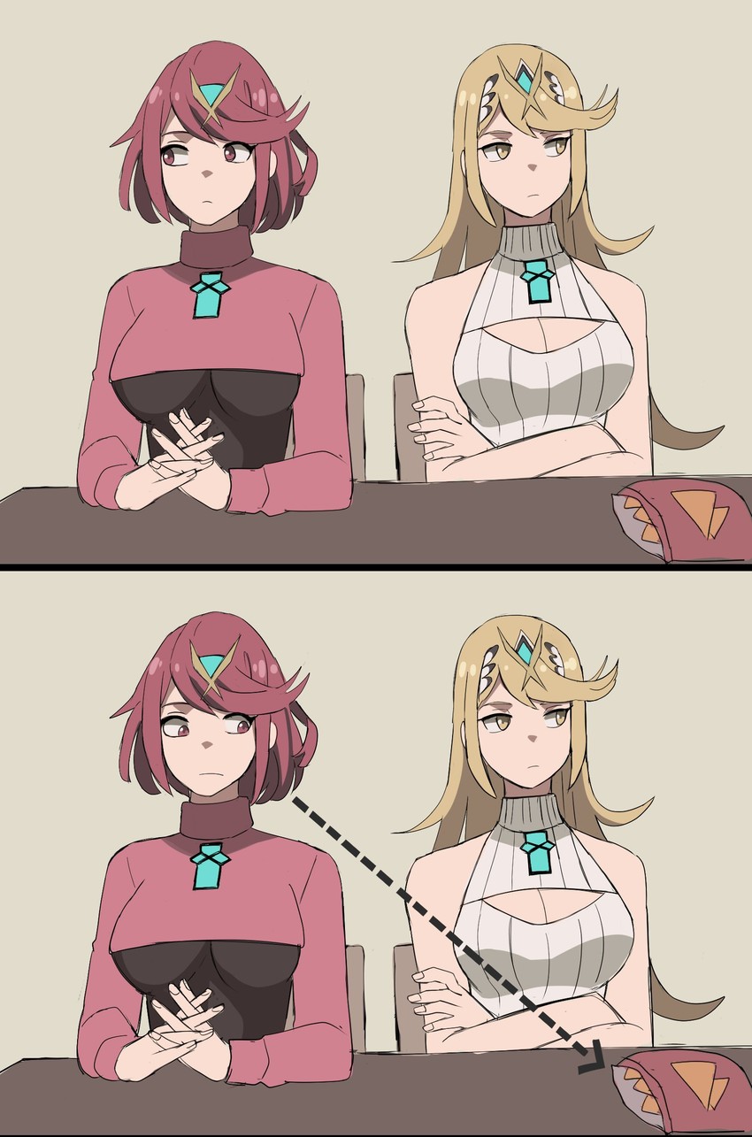 pyra and mythra (xenoblade chronicles and 1 more) drawn by jourd4n