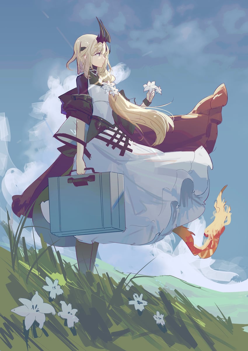 reed and reed the flame shadow (arknights) drawn by naoel_(naoel_art)